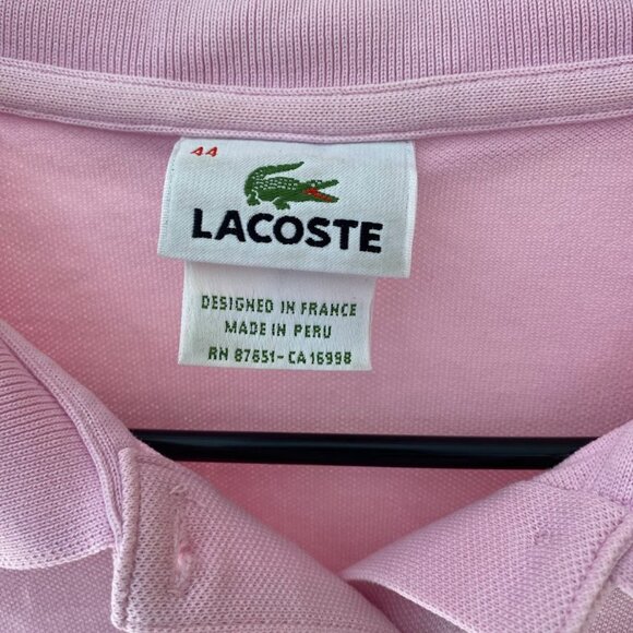 Vintage Women's Lacoste Pink Shirt (Size 44) - Picture 2 of 4